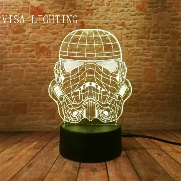 3D Star Wars Darth Vader Desk Lamp, Seven-color Night Light, led Sleeping Desk lamp detail image 3