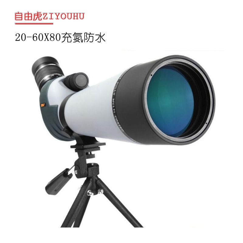 高牧单筒望远镜观鸟镜户外高倍高清夜视单目变倍20-60x80充氮防水