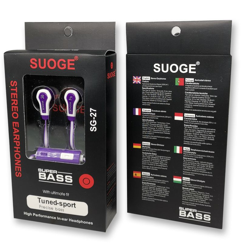 SUOGE索歌耳机SG-27入耳式手机耳机带麦克风（颜色随机发货）详情3