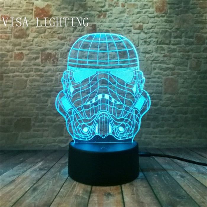 3D Star Wars Darth Vader Desk Lamp, Seven-color Night Light, led Sleeping Desk lamp detail image 2