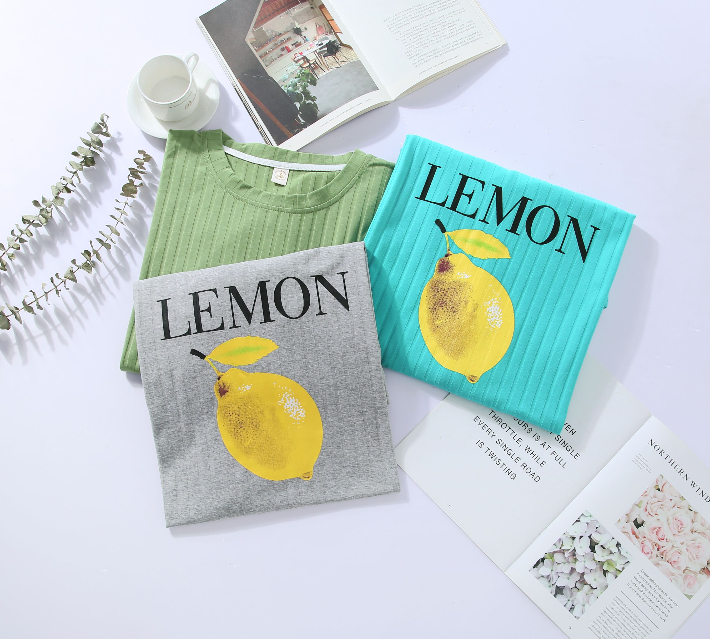 New style of pajamas, pure cotton casual home wear, printed dress, pear pic 1