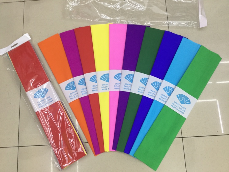 Coloured crepe paper