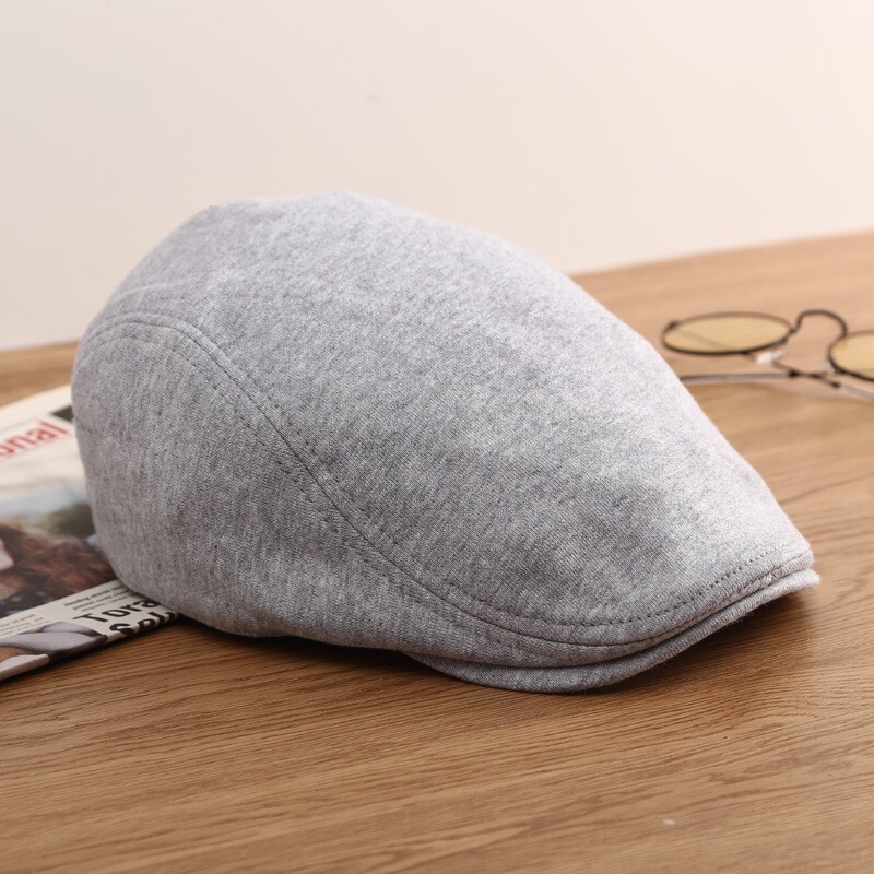 一秒变帅~复古文艺嬉皮雅痞风男女百搭纯棉鸭舌帽鸭嘴帽子报童帽产品图