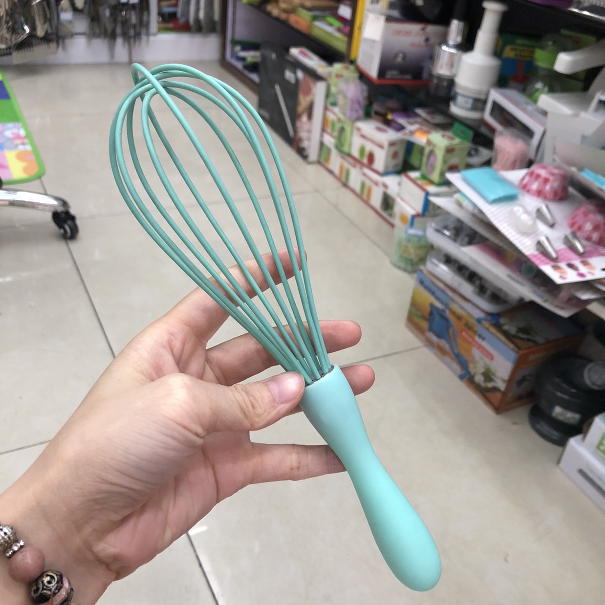厨房用品烘培用品 小圆柄硅胶10寸图