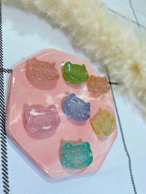 Acrylic horizontal hole filled powder cat headdress accessories