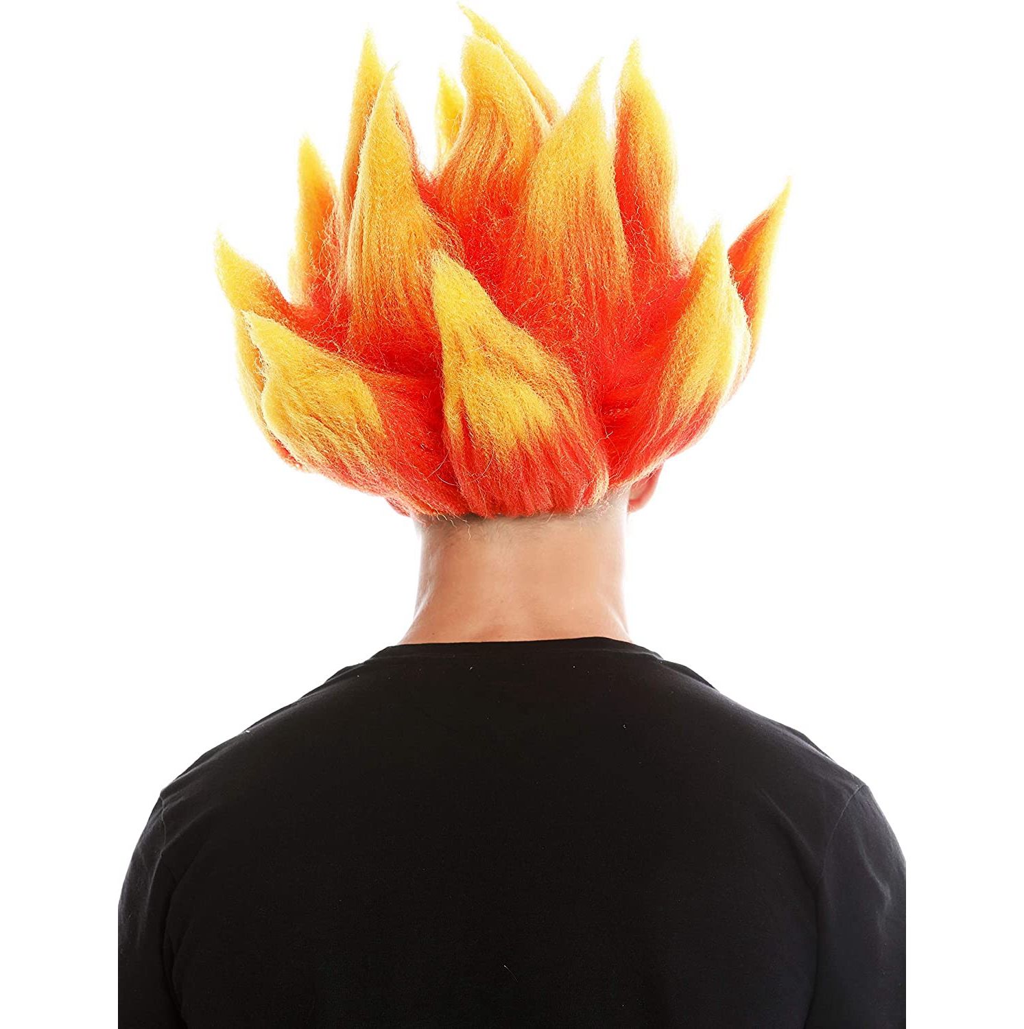Two-color lotus Superman cosplay wig pic 3