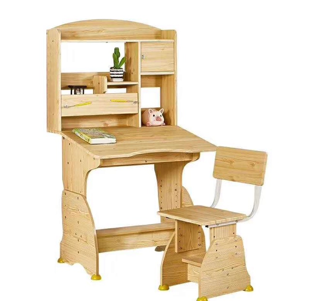 儿童实木学习桌 小学生实木桌 写字楼桌椅 梳妆台详情图1