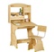 儿童实木学习桌 小学生实木桌 写字楼桌椅 梳妆台图