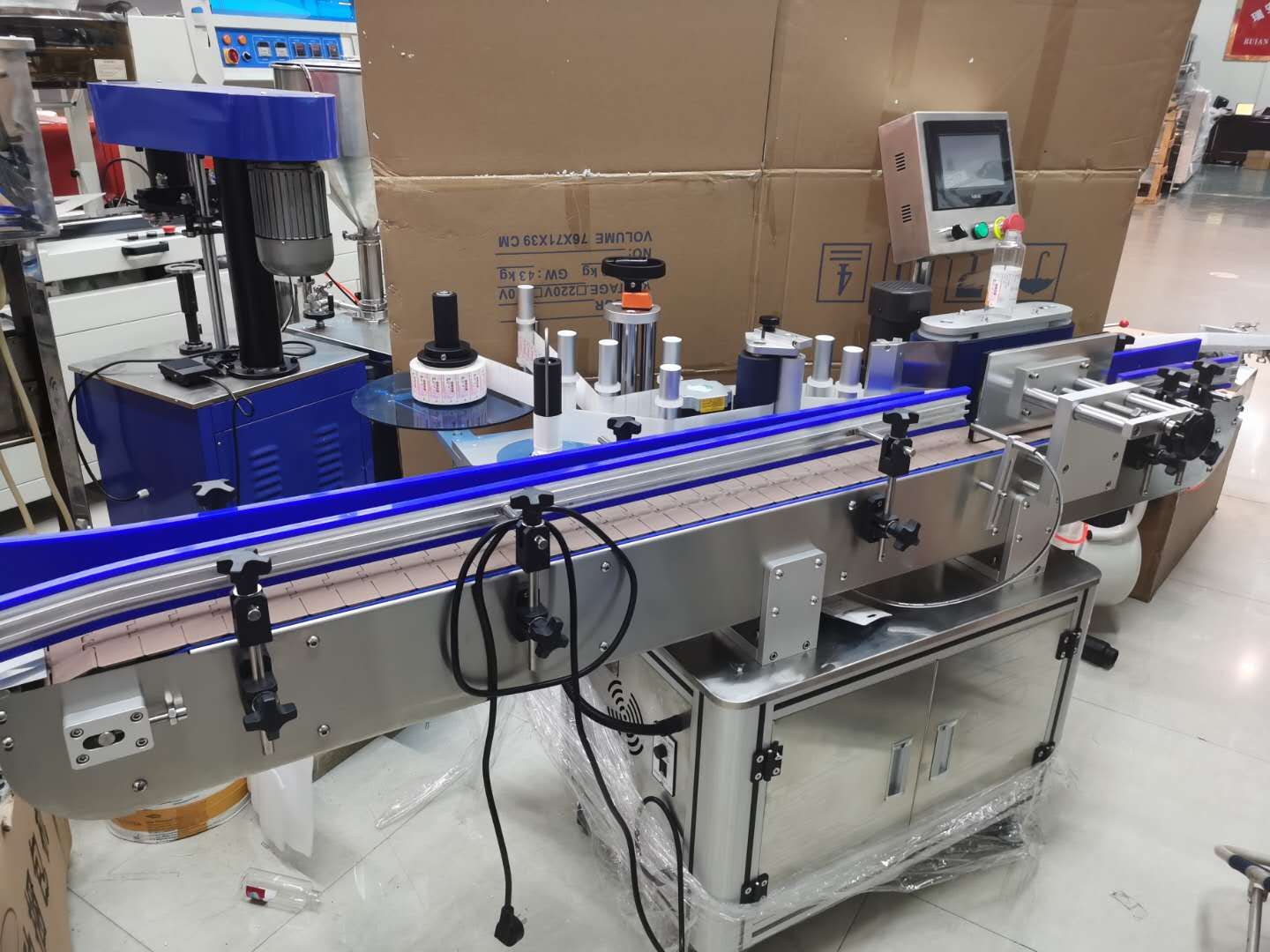Round bottle labeling machine, packaging machinery, labeling machinery manufacturer direct sales, immediate delivery, high efficiency and high quality