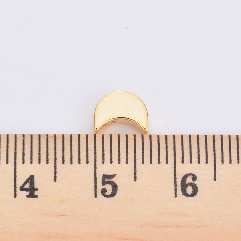 Zhongxing Accessories diy Korean style bracelet Small pendant in stock wholesale 10*7mm semi-round moon small pendant foot chain light bead small pendant Application Scenario