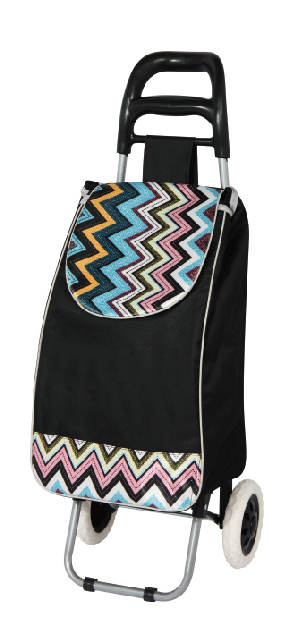 Color-matched fabric shopping essentials, small trolley, shopping cart, trolley, portable home cart, folding luggage cart, essential for going shopping Application Scenario