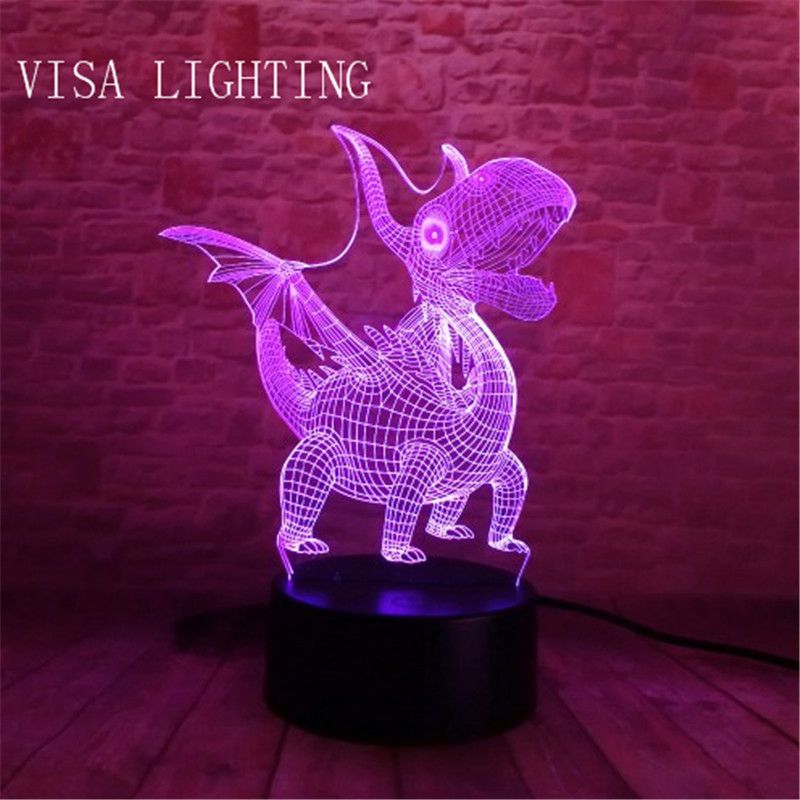3d light Pterosaur dinosaur led night light, acrylic ambient decorative light, bedroom children's room light detail image 4