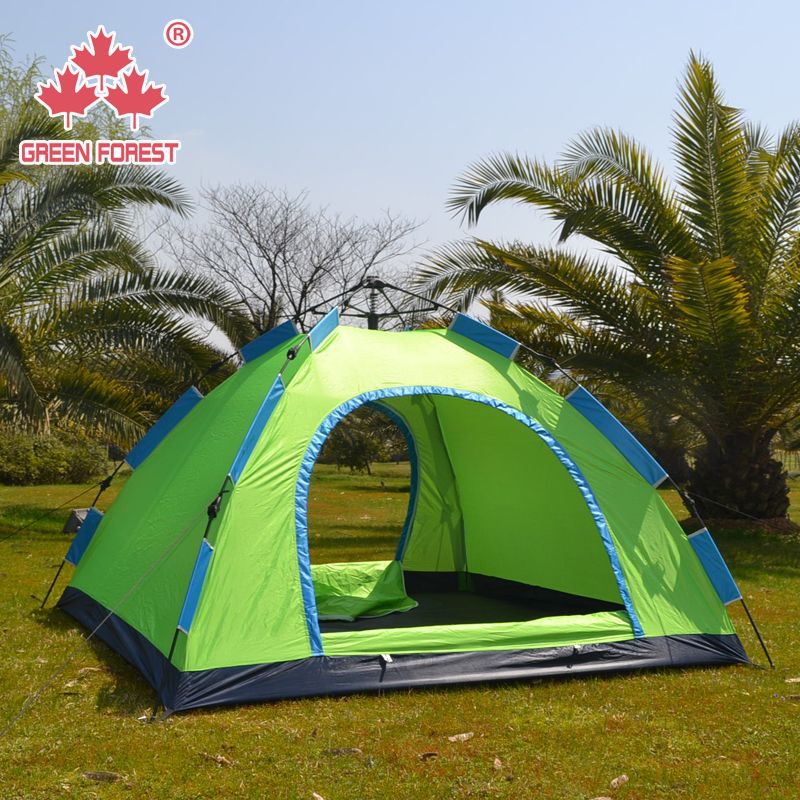 Three-person single-layer automatic tent