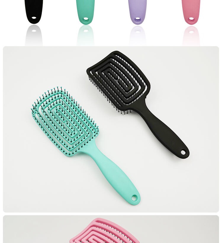 Foreign Trade Hot Comb Hair Comb Massage Head Large Curved Comb Hollow Arc Mosquito Coil Incense Comb undefined