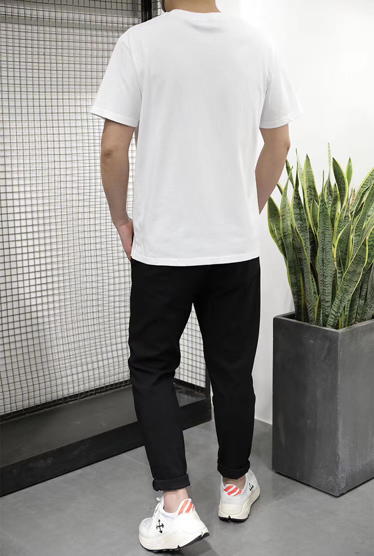 2020 Summer New Cotton Trend Loose Casual Printed Round Neck Short Sleeve T-Shirt Black And White Two Color Optional Version Of The Atmosphere Looks Good Application Scenario