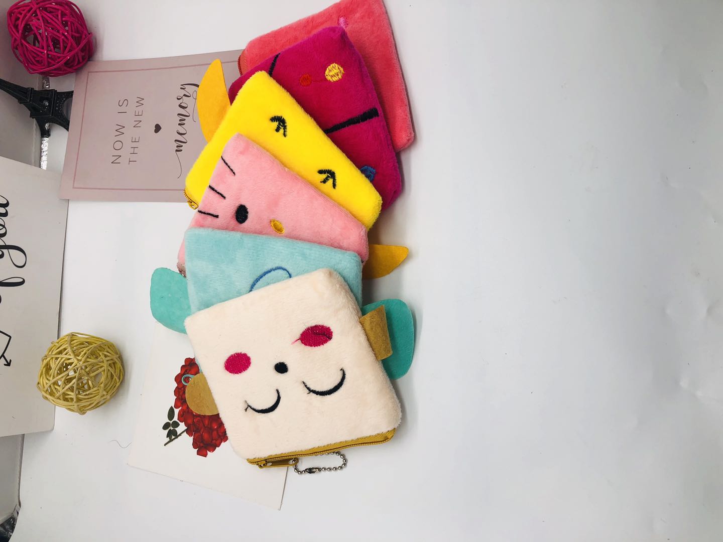 Small fresh super cute cute baby velvet animal ear coin purse Item Picture