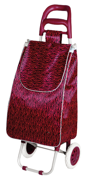 Colored fabric grocery shopping essentials: small trolley, shopping cart, lever cart, household portable small cart, folding luggage cart Application Scenario