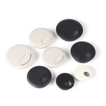 Wholesale 50/53/60mm open plastic round cable box desk cable box perforated cable box round spring cable box
