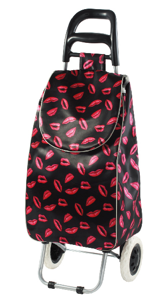 Colored fabric grocery shopping essentials: Small trolley, shopping cart, trolley, portable home cart, folding luggage cart, essential for going shopping Application Scenario