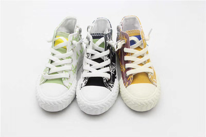 People's 2020 autumn new trendy shoes 51232/61232 Children's mid-top versatile casual canvas shoes undefined