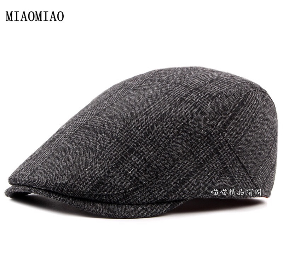韩版贝雷帽 经典英伦风格子男女士复古潮帽春夏时尚鸭舌前进帽子