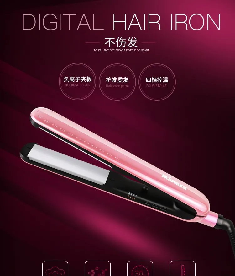 MS-5955 Cross-border e-commerce Hair Straightener, double-sided electric plywood, ceramic household temperature-adjustable straightener, perming detail image 1