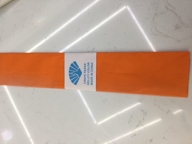 Orange crepe paper