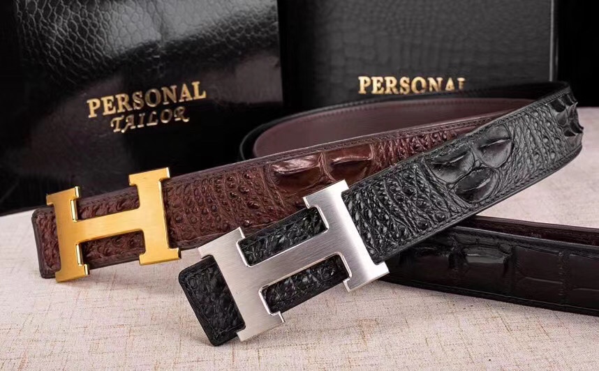 正宗鳄鱼皮皮带图