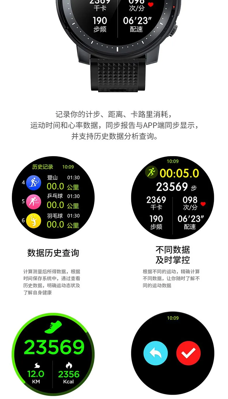 Yiwu Good Goods L15 Heart Rate and Blood Pressure Measurement Sports waterproof touch screen incoming call push Bluetooth electronic smartwatch detail image 16