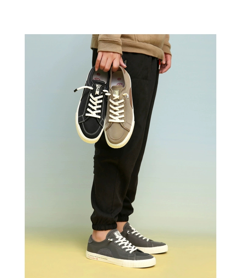 人本2020秋季新款潮鞋7835男款百搭休闲一脚蹬帆布鞋详情图8