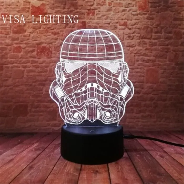 3D Star Wars Darth Vader Desk Lamp, Seven-color Night Light, led Sleeping Desk lamp detail image 4