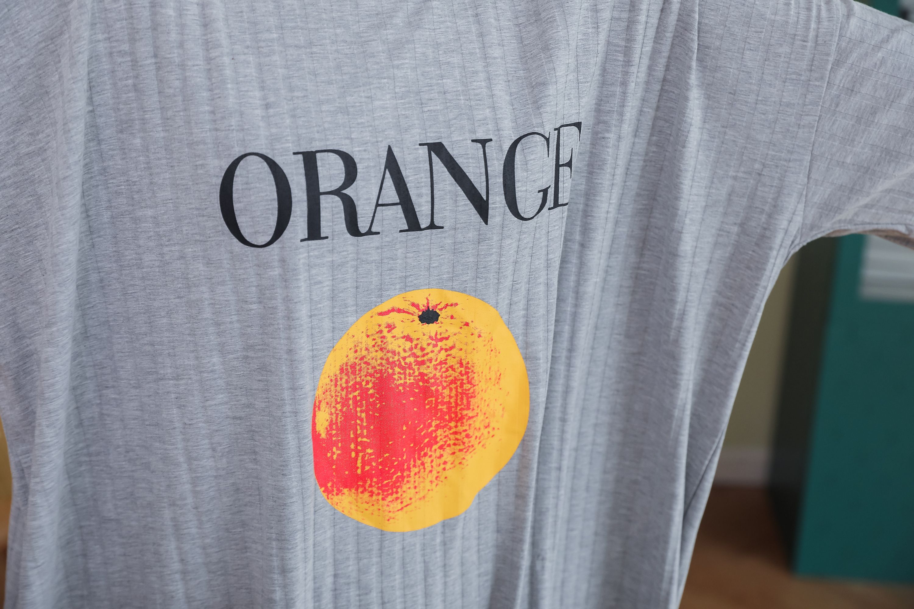 New style of pure cotton casual home wear, printed skirt, orange detail image 6