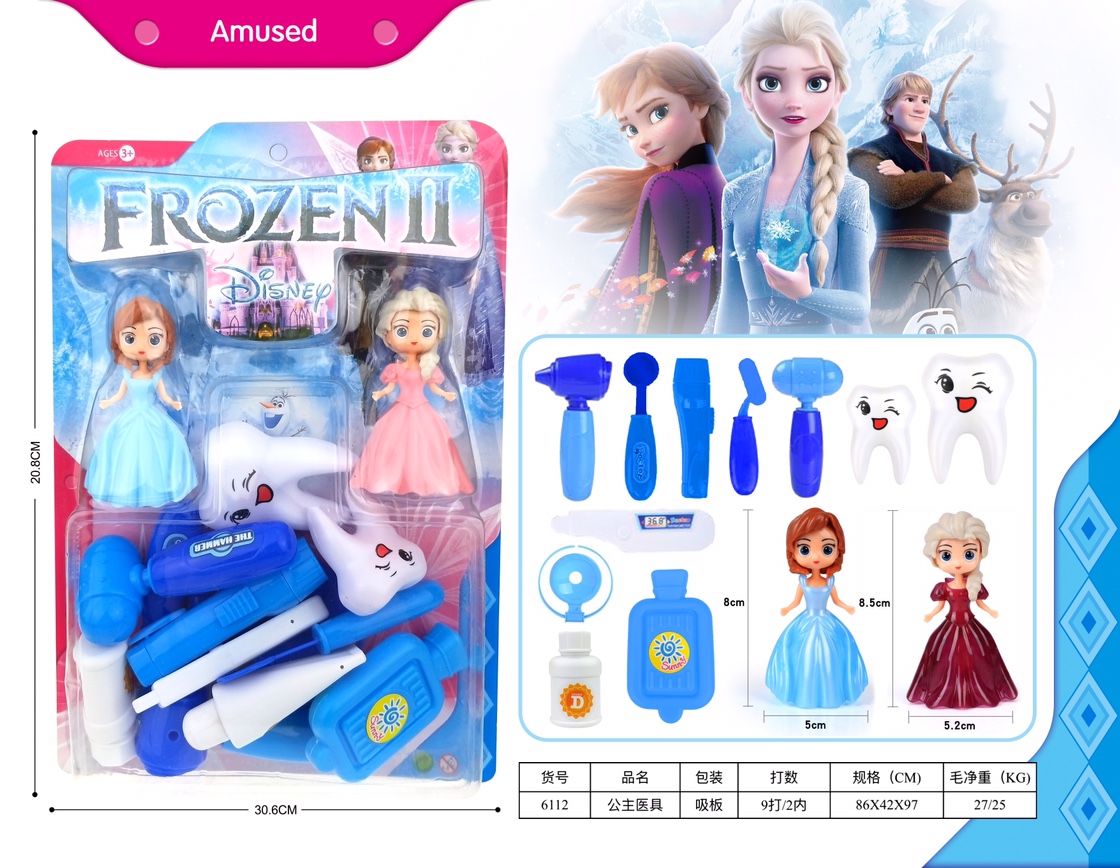 Princess Doctor kit for little girl doctor Toy set medical kit for injection nurse boy child stethoscope Baby dentist 6112 Kaldi