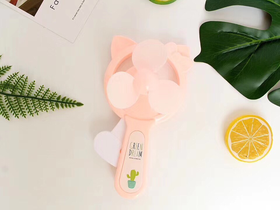 Mini kitten hand-pressing fan, children's toy hand-pressing small fan Item Picture