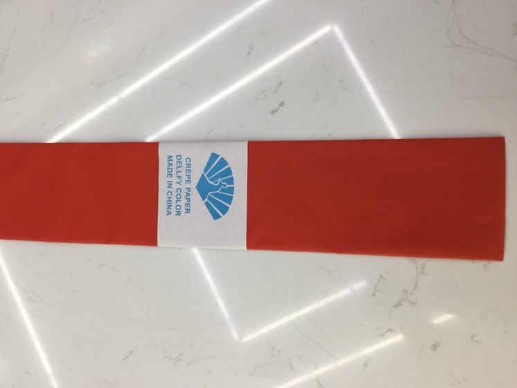 Bright red crepe paper