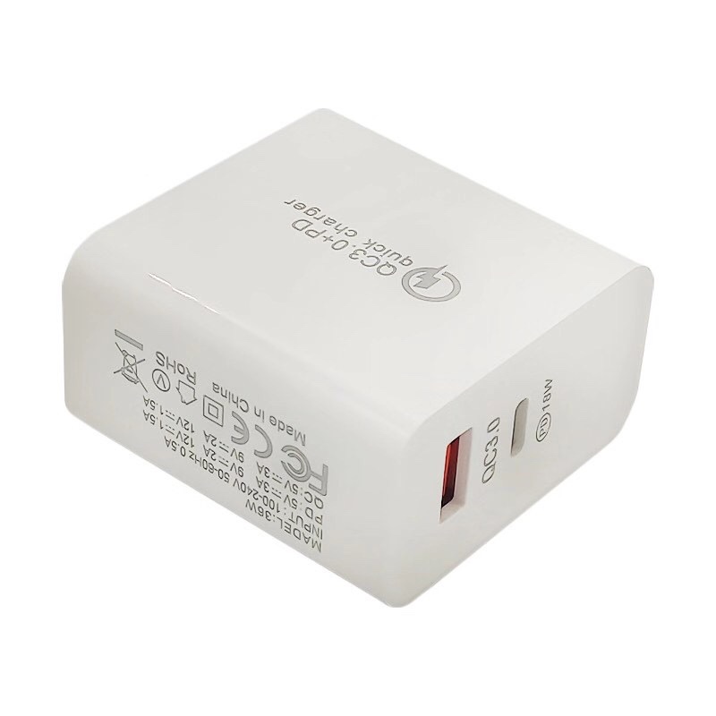 Charger set: 36W PD+QC3.0 charger undefined