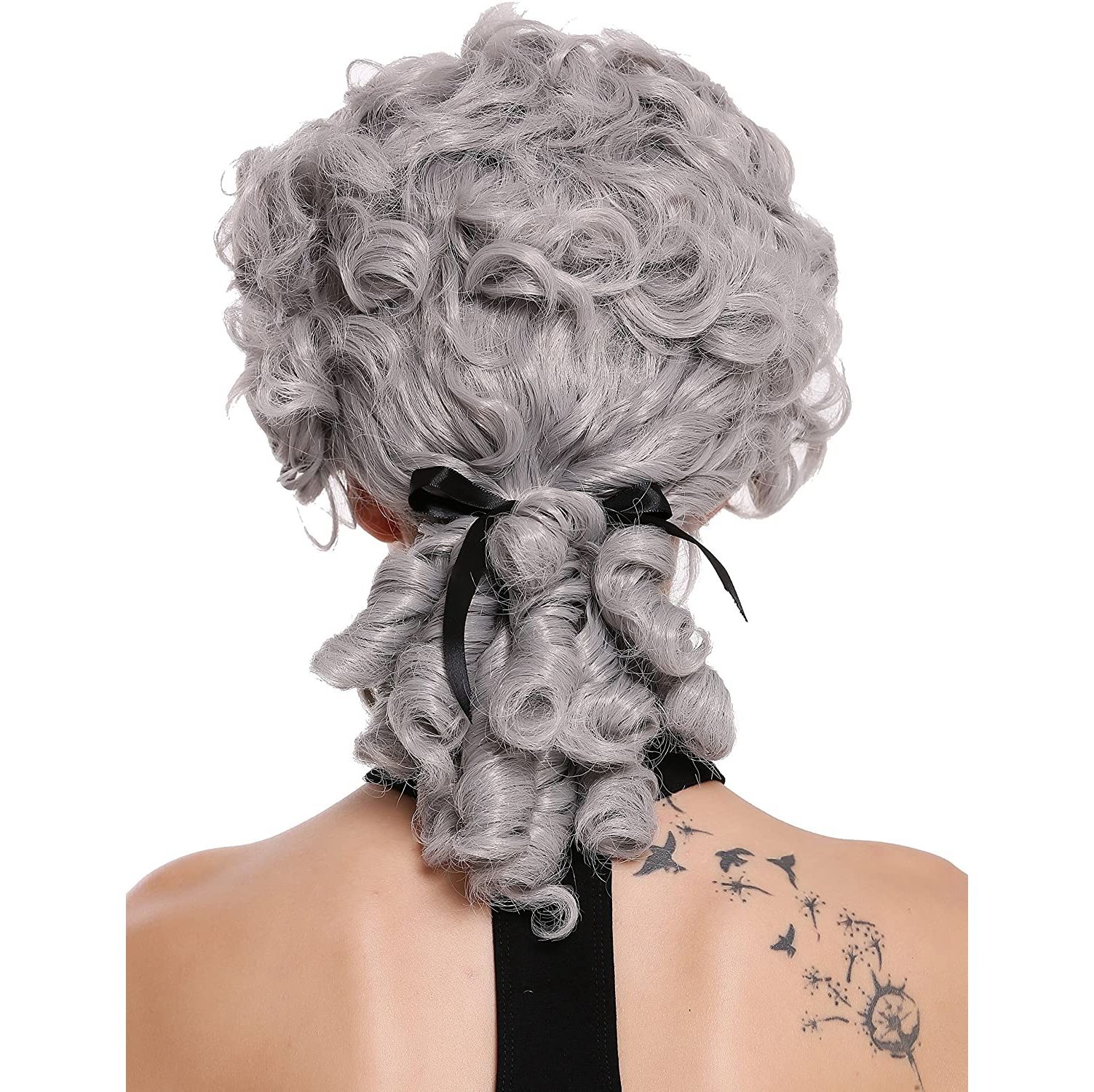 Grey lawyer judge wig head cover pic 2