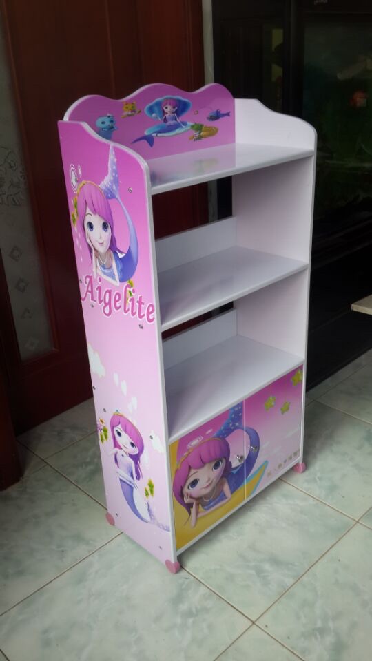 儿童玩具收纳架  宝宝绘本 书架  卡通玩具架多层 整理置物 幼儿园储物柜产品图