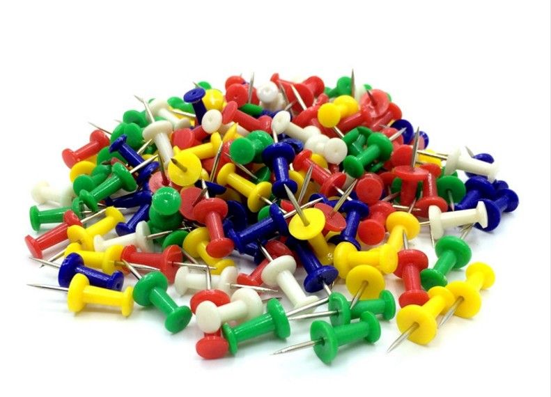 卡卡五金 3253吸塑组合卡装彩色工字钉+8号彩色工字钉文具用品细节图