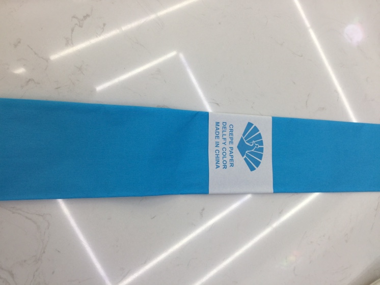 Sky-blue crepe paper