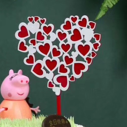 蛋糕装饰，情人节，蛋糕装饰，蛋糕装饰