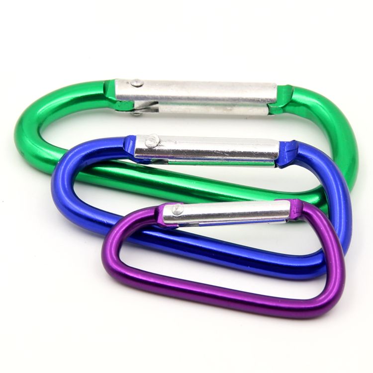 Kaka hardware 1805 double bubble card pack D mountaineering buckle 8# (without lock) 100 yuan store small packaging supply Specification drawing