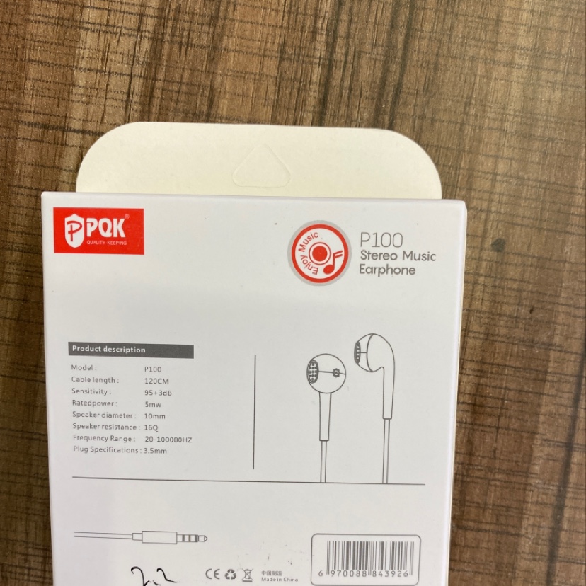 One-meter universal white headphone cable with microphone Specification image