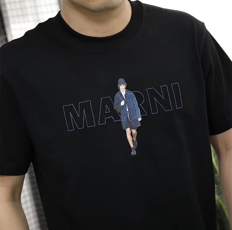 2020 Summer New Cotton Trend Loose Casual Printed Round Neck Short Sleeve T-Shirt Black And White Two Color Optional Version Of The Atmosphere Looks Good undefined