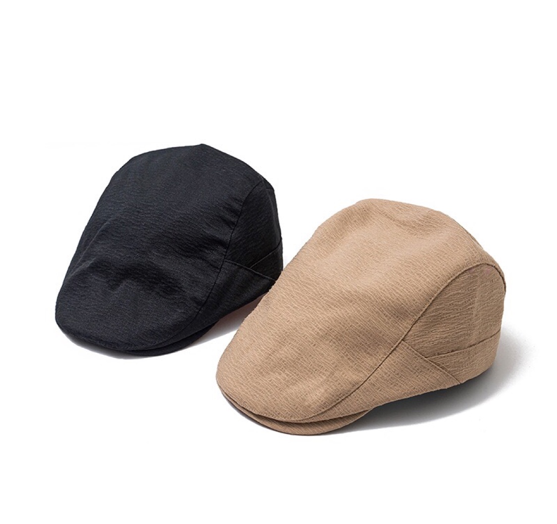 夏季鸭舌帽子男透气遮阳帽贝雷帽字纯色前进帽亚麻清凉女画家帽图