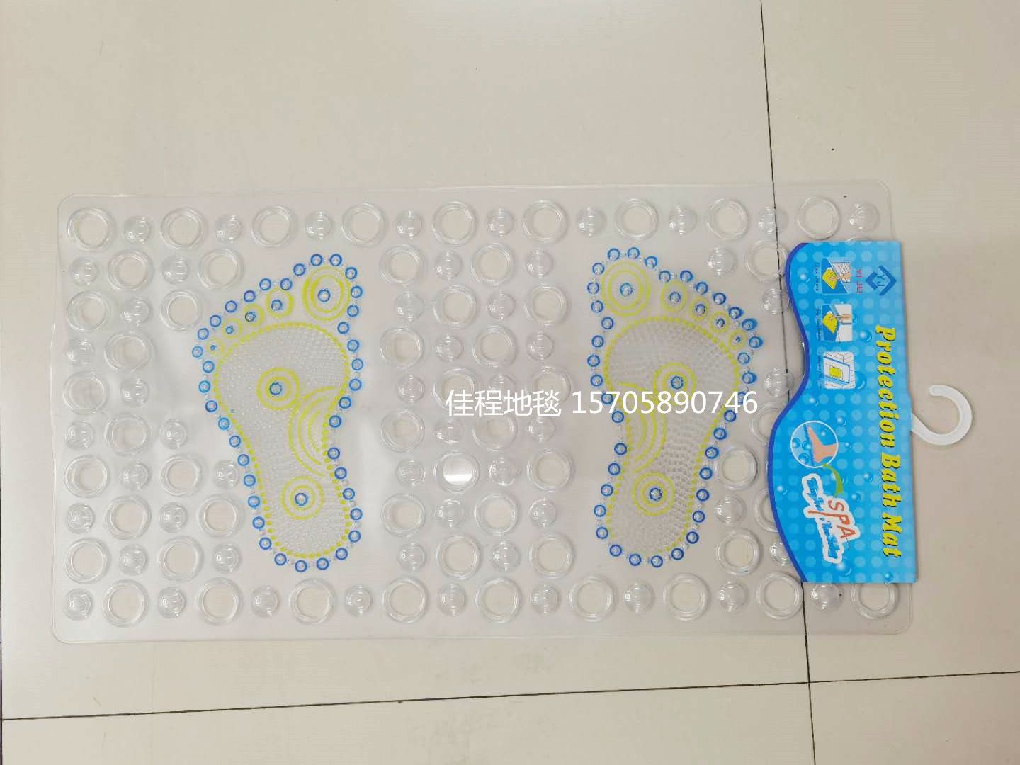 Transparent round-hole colored foot bathroom mat, anti-slip mat, bathroom massage mat, pvc foot mat, foot floor mat Specification drawing