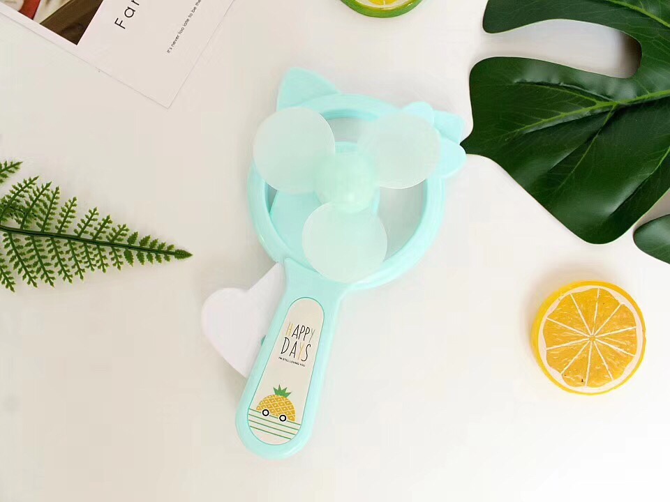 Mini kitten hand-pressing fan, children's toy hand-pressing small fan Specification image