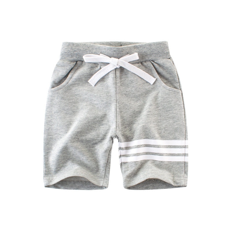 Gray three-bar sweatpants are casual thumbnail
