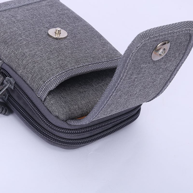 男士多功能防水时尚手机袋牛皮腰挂包带挂钩详情图1