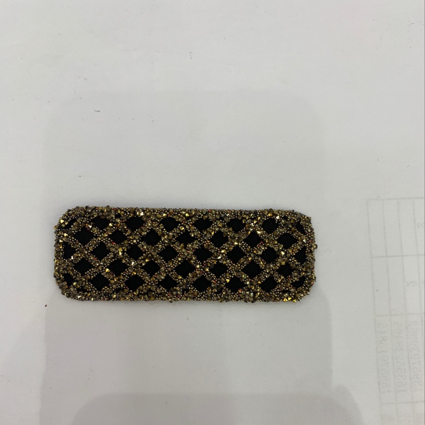 Diamond - set rectangular gold fittings thumbnail